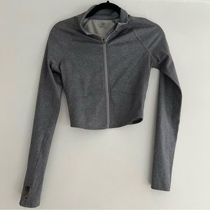 Le Ore Sorelle Heathered Grey Full Zip Workout Jacket Size S